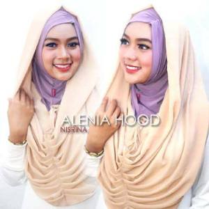 nisrina hijab alenia hood lavender gold
